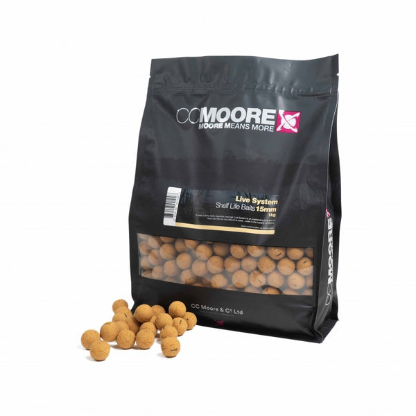 CC Moore Live System Shelf Life Boilies 15mm 1kg