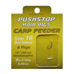 Drennan Pushstop Hair Rigs Carp Feeder Barbless