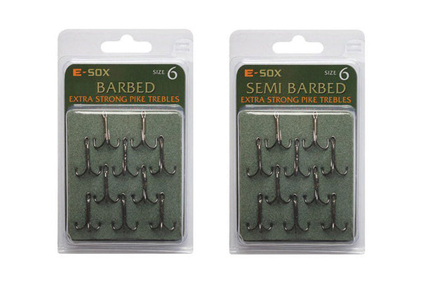 Drennan E-Sox Extra Strong Semi Barbless Treble Hooks