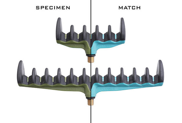 NEW Set Of 2 Swing Rod Rests / V Head Bankstick Pods - Fishing Rod Holders & Line Guides By Fladen