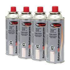 Pack Of 4 Butane/Propane Gas Canisters