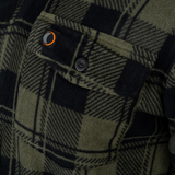 Speero Sherpa Fleece Lined Shirt Green