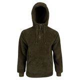 Speero Sherpa Fleece Hoodie - Dark Olive