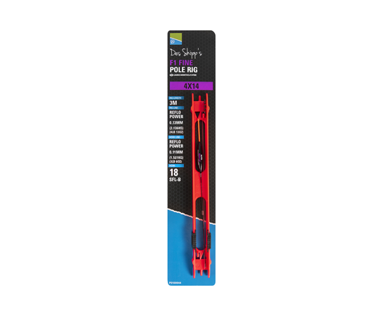 Preston Innovations F1 Fine Pole Rigs 4 X 14