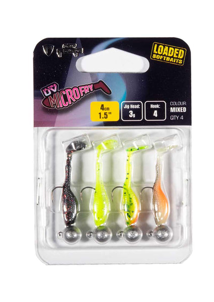 Fox Rage UV Micro Fry Loaded Softbaits Mixed 4cm