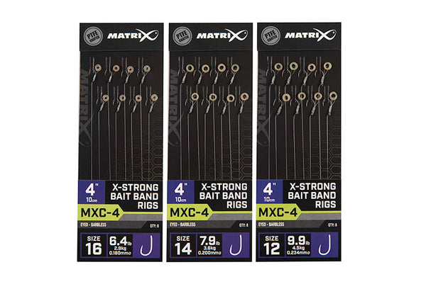 Matrix MXC-4 X-Strong Bait Band Rigs 4"