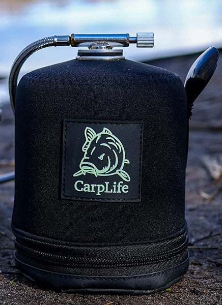Carplife Neoprene Gas Canister Cover & Spoon
