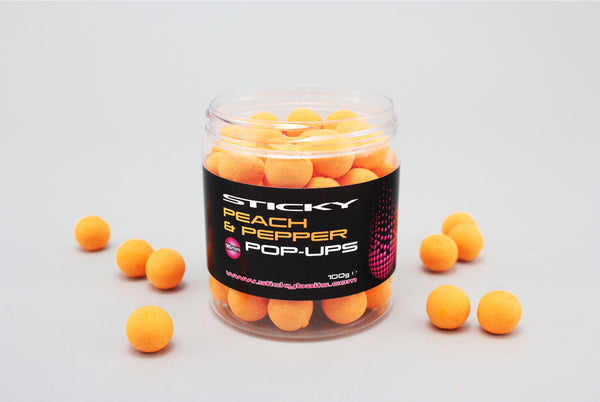 Sticky Baits Peach & Pepper Pop Ups or Bait Spray