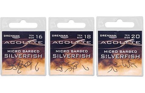 Drennan Acolyte P.T.F.E Coated Silverfish Spade End Hooks