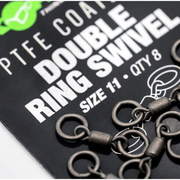 Korda Size 11 PTFE Coated Double Ring Swivels